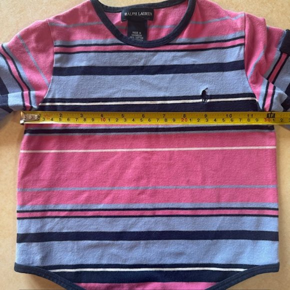 Ralph Lauren Polo Player Pink & Blue Striped Shirt - Picture 4 of 7
